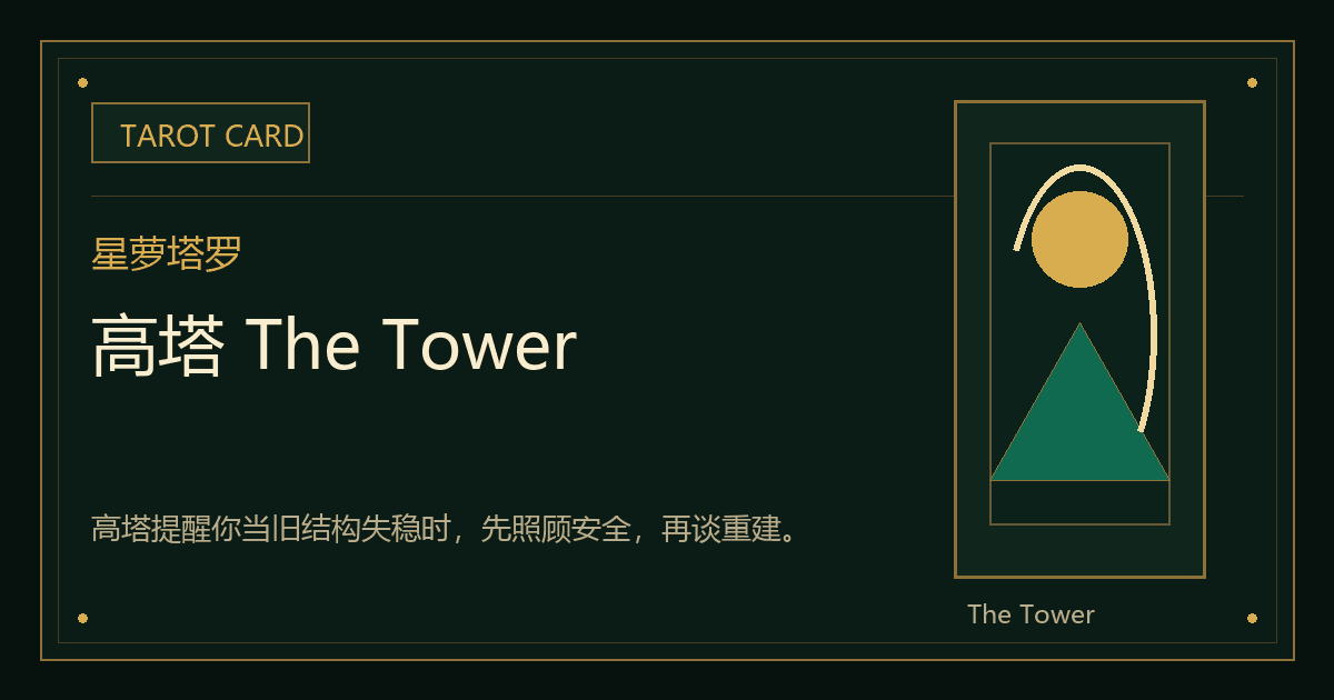 高塔 The Tower牌义视觉
